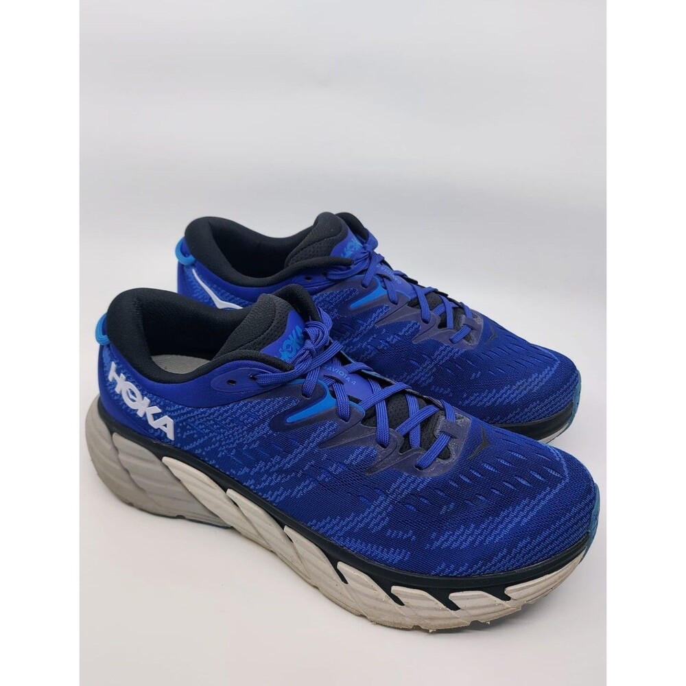 Hoka One One Gaviota 4 Men's Running Training Shoes Size 12 2E Blue Graphite
